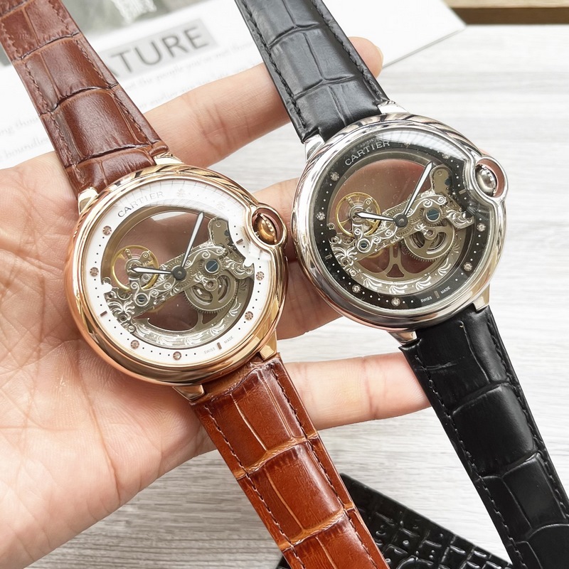 藍(lán)氣球系列 震撼上市【最新】：卡地亞 鏤空設(shè)計(jì)【類型】：精品男士腕錶【錶帶