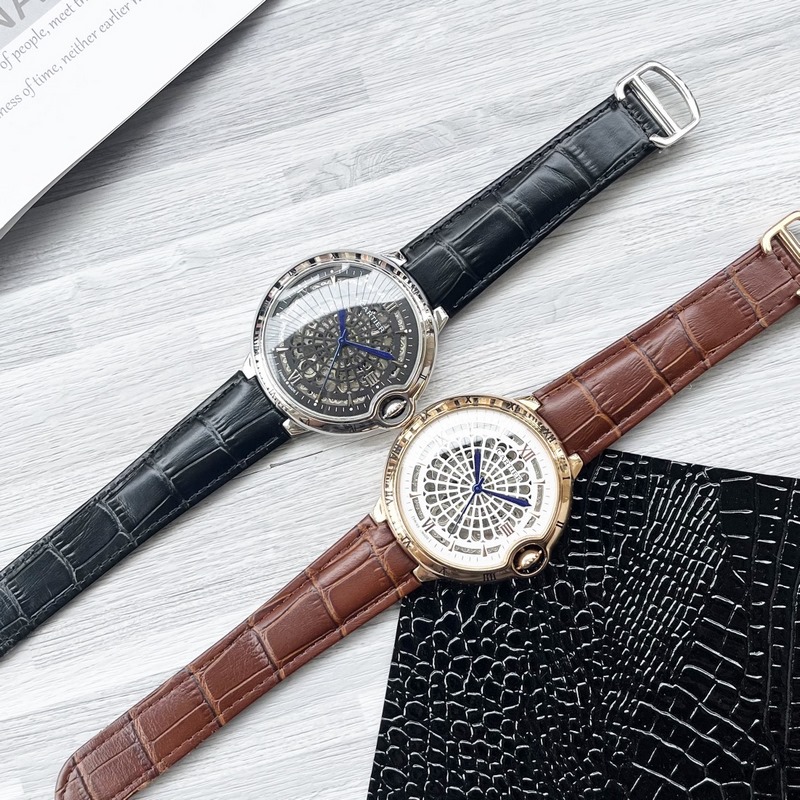 藍氣球系列 震撼上市【最新】：卡地亞 三針設計【類型】：精品男士腕錶【錶帶