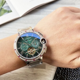 藍氣球系列 震撼上市【最新】：卡地亞 多功能精品設(shè)計【類型】：精品男士腕錶