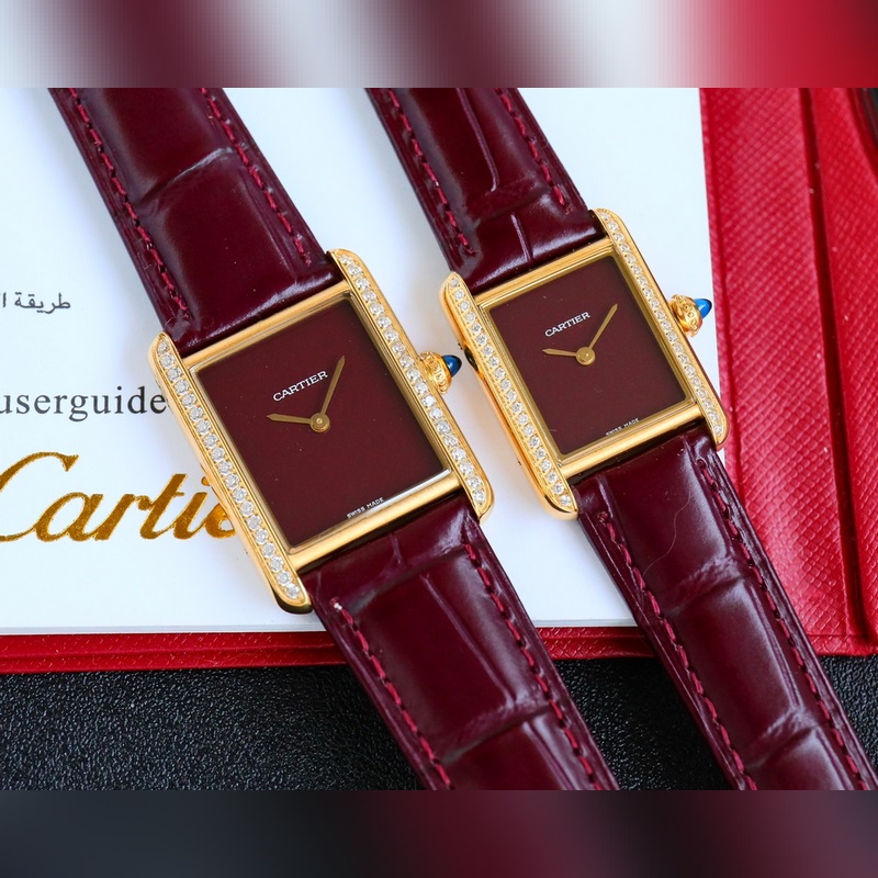 女款_卡地亞 TANK MUST超神巨作 火爆來襲尺寸：中33.7*25.5mm 小