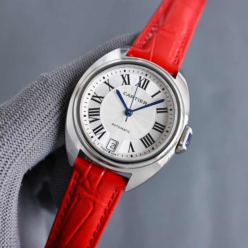 女款_卡地亞鑰匙系列 女款31mm、35mm，鑰匙腕錶保留了卡地亞的經(jīng)典設(shè)計(jì)：阿拉伯?dāng)?shù)