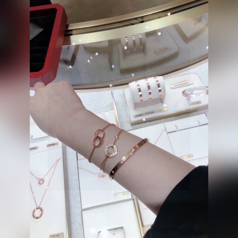 卡地亞經典雙環手鍊 高端定制看做工 原版複刻 德國進口穿戴設備高大上 自留送禮佳