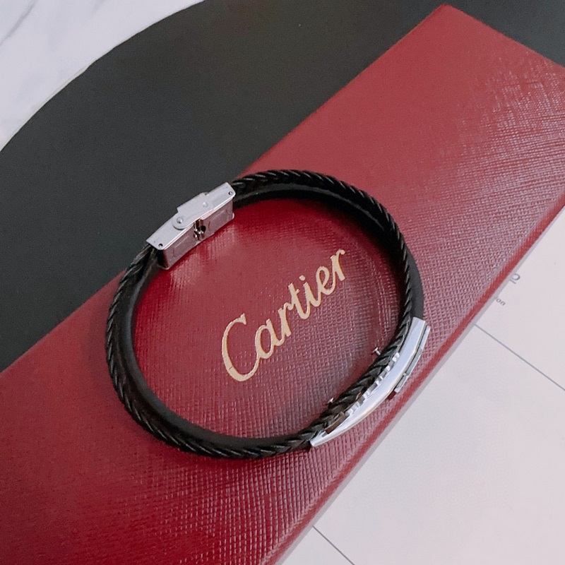 高品質卡地亞牛皮手繩手鍊 原單貨專櫃新款開模複古潮流時尚必備 男女均可佩戴 情侶