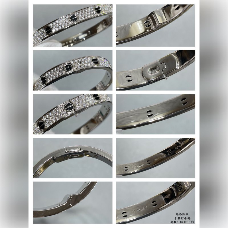 V金材質，一代升級版本：16-17碼 ，18-19碼 0 ●原單貨●卡地亞黑釘滿