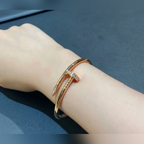 V金鍍咪金 16-17碼 18-19碼 。DB原版字印 CNC版本卡地亞粗版頭尾