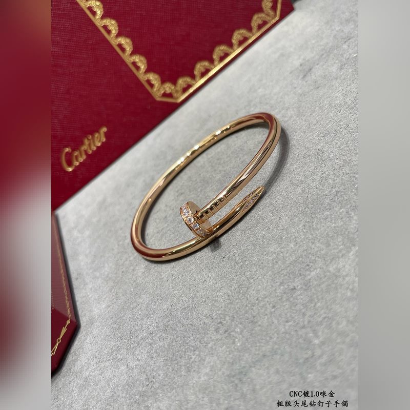 V金鍍咪金 16-17碼 18-19碼 。DB原版字印 CNC版本卡地亞粗版頭尾