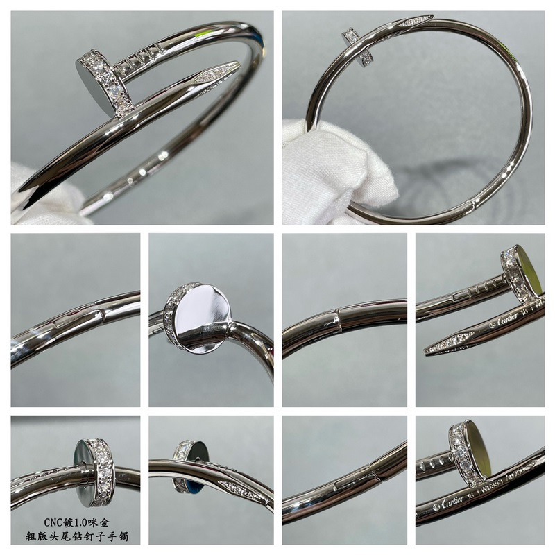 V金鍍咪金 16-17碼 18-19碼 。DB原版字印 CNC版本卡地亞粗版頭尾