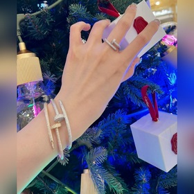 V金鍍咪金，16-17碼  ，18-19碼 。DB原版字印 CNC版本卡地亞粗版