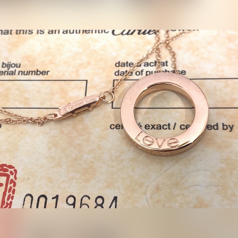 卡地亞無鑽大餅項鍊，cnc版本love系列[色色R]大餅項鍊 很好搭配衣服，超