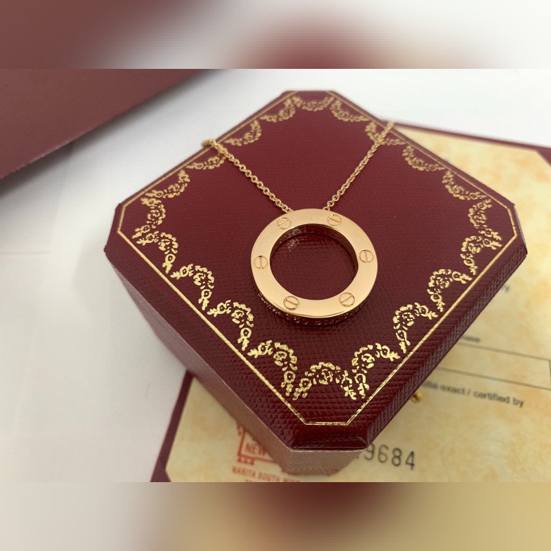 卡地亞無鑽大餅項鍊，cnc版本love系列[色色R]大餅項鍊 很好搭配衣服，超