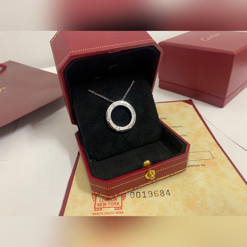 卡地亞無鑽大餅項鍊，cnc版本love系列[色色R]大餅項鍊 很好搭配衣服，超