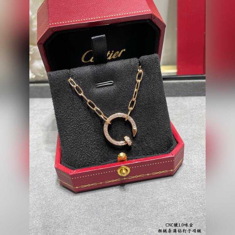 V金鍍咪金   CNC對版。你家老公（易烊千璽）同款 卡地亞粗鍊條滿鑽釘子項鍊