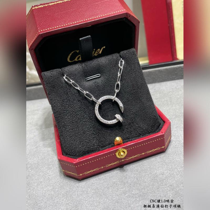 V金鍍咪金   CNC對版。你家老公（易烊千璽）同款 卡地亞粗鍊條滿鑽釘子項鍊