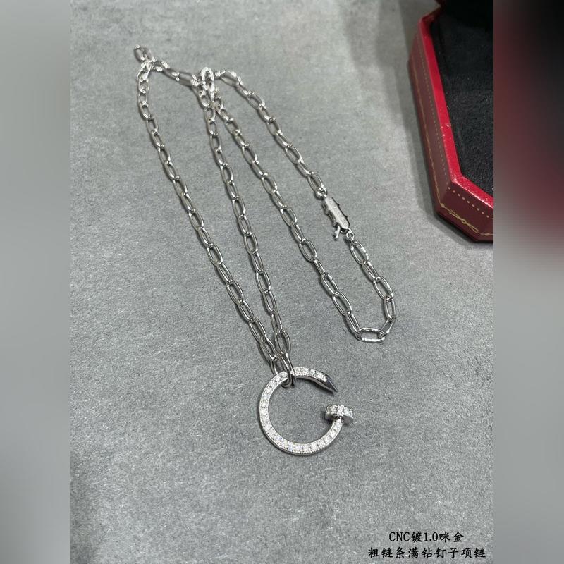 V金鍍咪金   CNC對版。你家老公（易烊千璽）同款 卡地亞粗鍊條滿鑽釘子項鍊