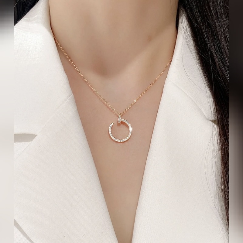 9 2 5  Cartier卡地亞滿鑽釘子項鍊 經典之作 三色齊全