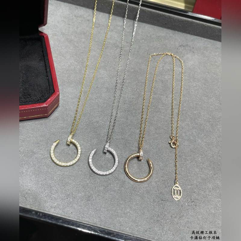 9 2 5  Cartier卡地亞滿鑽釘子項鍊 經典之作 三色齊全