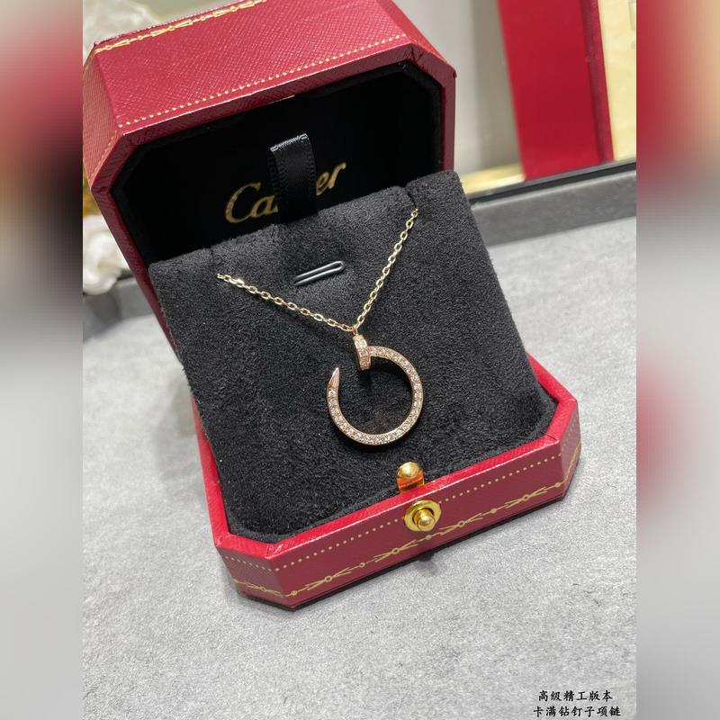9 2 5  Cartier卡地亞滿鑽釘子項鍊 經典之作 三色齊全