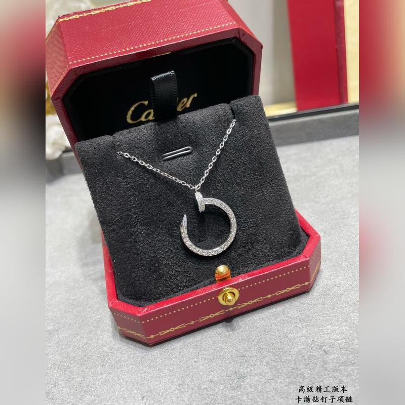 9 2 5  Cartier卡地亞滿鑽釘子項鍊 經典之作 三色齊全