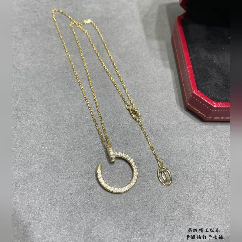 9 2 5  Cartier卡地亞滿鑽釘子項鍊 經典之作 三色齊全