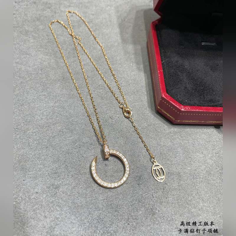 9 2 5  Cartier卡地亞滿鑽釘子項鍊 經典之作 三色齊全