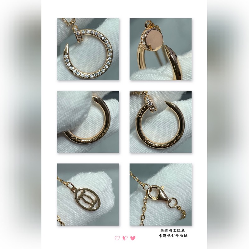 9 2 5  Cartier卡地亞滿鑽釘子項鍊 經典之作 三色齊全