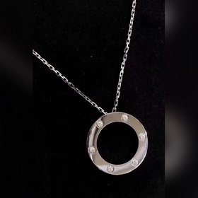 卡地亞六鑽大餅項鍊，cnc版本love系列大餅項鍊 很好搭配衣服，超級大氣的款