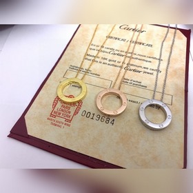 卡地亞無鑽大餅項鍊，cnc版本love系列[色色R]大餅項鍊 很好搭配衣服，超