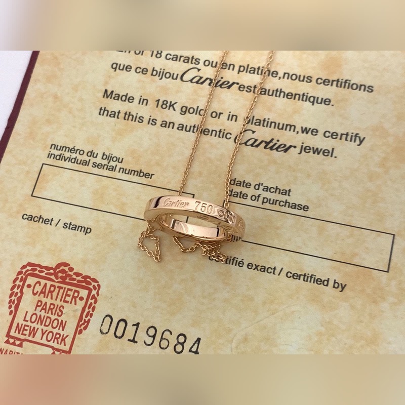 卡地亞無鑽大餅項鍊，cnc版本love系列[色色R]大餅項鍊 很好搭配衣服，超