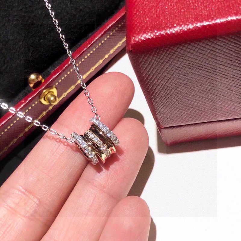 卡地亞Cartier大牌 經典 三環 路 路通 項鍊材質電鍍18k真金 鑲嵌進口