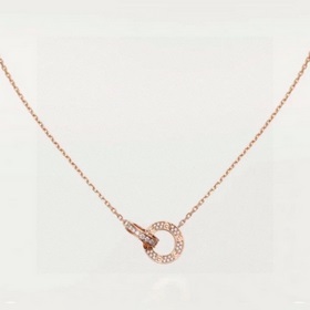 Cartier卡地亞LOVE系列 大雙環(huán)項鍊 精選德國進口材質(zhì)電鍍厚金 采用5a