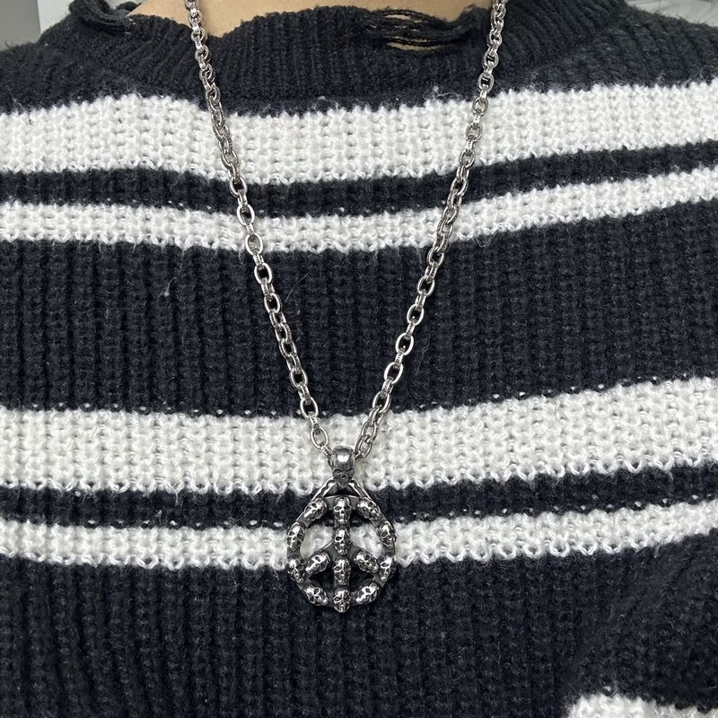 克羅心字母鍊 暗 ［字母暴動(dòng)］  原版蝕刻字母鍊｜純手工鐫刻末日密語(yǔ)  哥特鑲