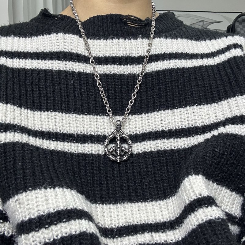 克羅心字母鍊 暗 ［字母暴動(dòng)］  原版蝕刻字母鍊｜純手工鐫刻末日密語(yǔ)  哥特鑲