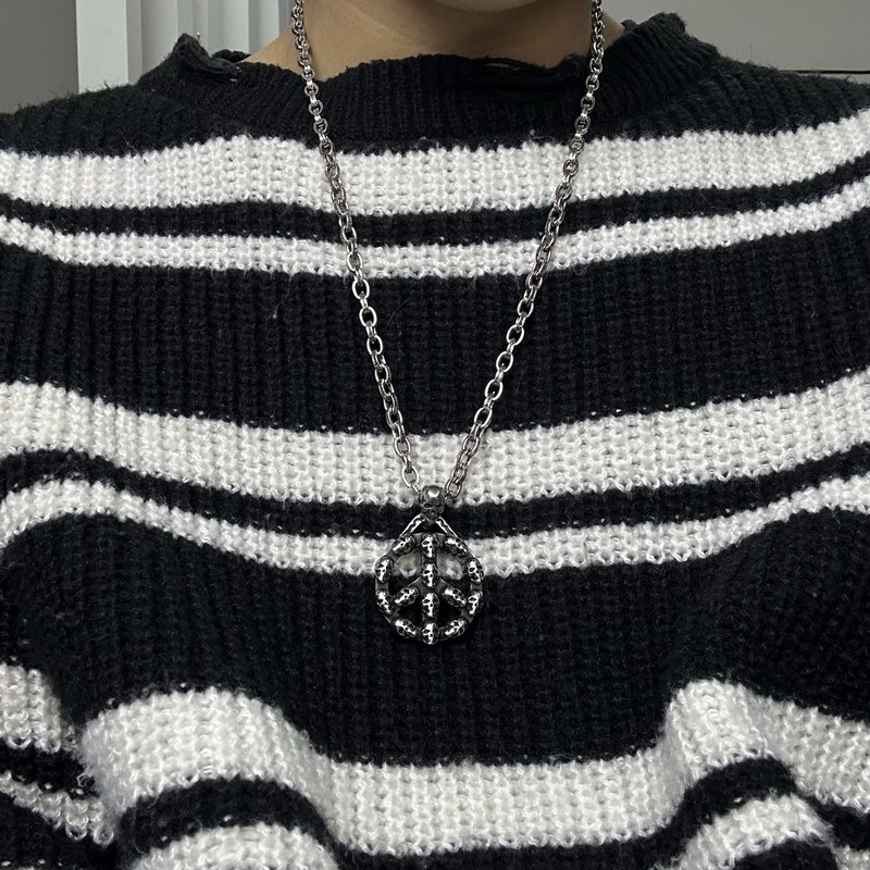 克羅心字母鍊 暗 ［字母暴動(dòng)］  原版蝕刻字母鍊｜純手工鐫刻末日密語(yǔ)  哥特鑲