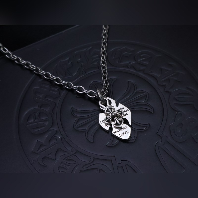 克羅心字母鍊 暗 ［字母暴動］  原版蝕刻字母鍊｜純手工鐫刻末日密語  哥特鑲