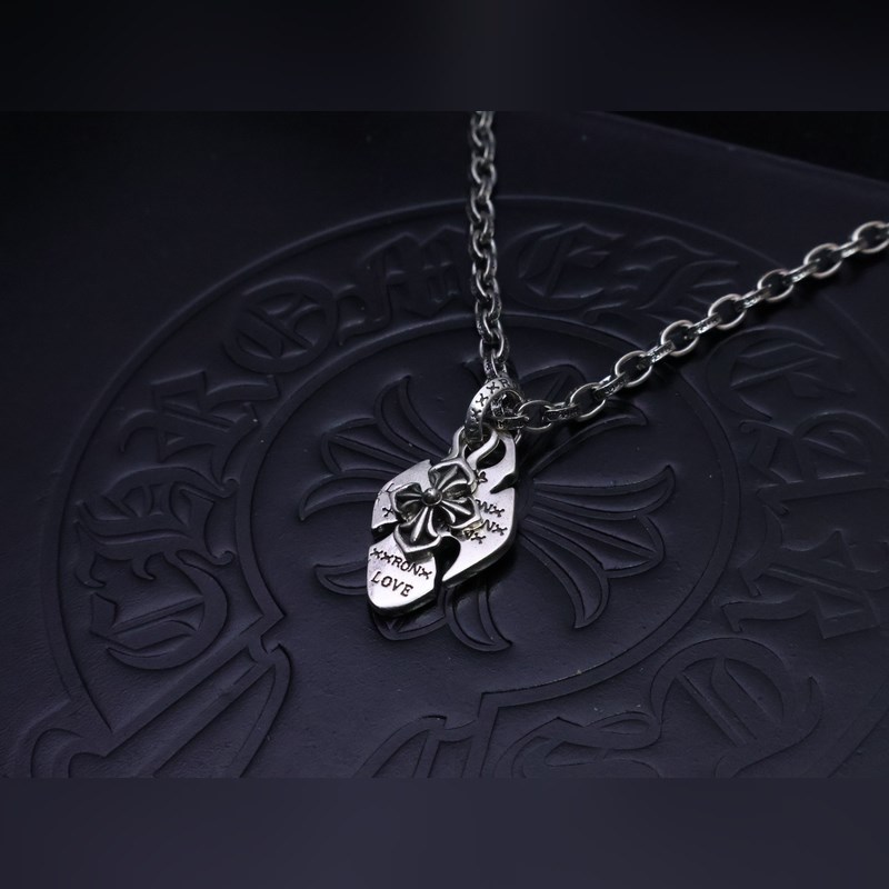 克羅心字母鍊 暗 ［字母暴動］  原版蝕刻字母鍊｜純手工鐫刻末日密語  哥特鑲