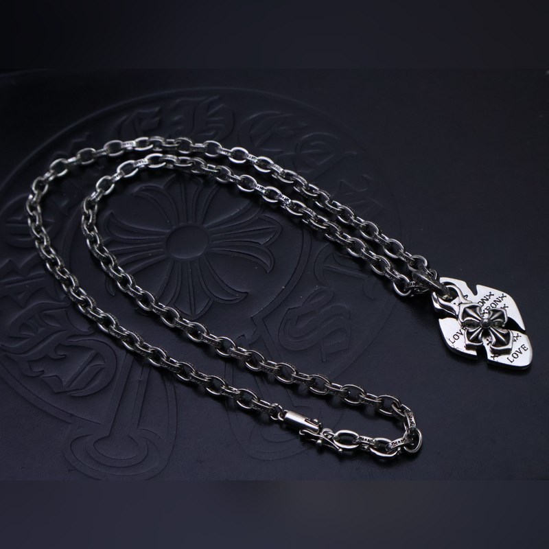 克羅心字母鍊 暗 ［字母暴動］  原版蝕刻字母鍊｜純手工鐫刻末日密語  哥特鑲