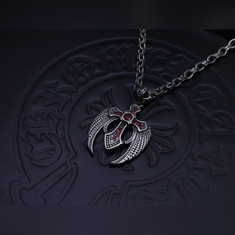 克羅心字母鍊 暗 ［字母暴動］  原版蝕刻字母鍊｜純手工鐫刻末日密語  哥特鑲