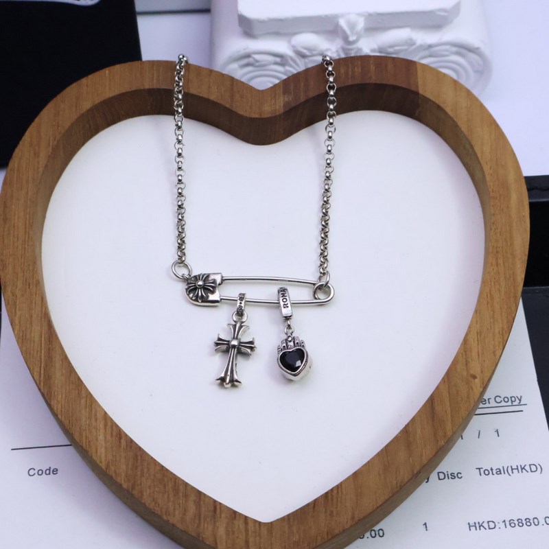 克羅心十字架胸針鍊｜純手工鑿刻末日聖痕  十字架纏繞荊棘圖騰｜擊穿平庸的逆光信