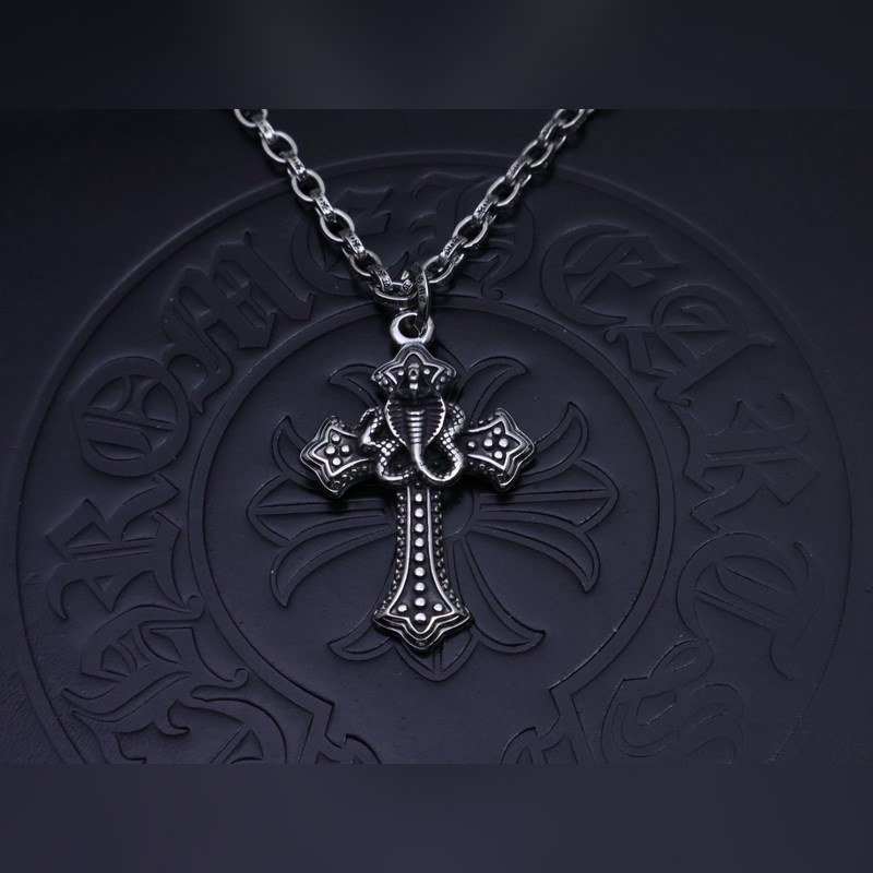 克羅心字母鍊 暗 ［字母暴動］  原版蝕刻字母鍊｜純手工鐫刻末日密語  哥特鑲