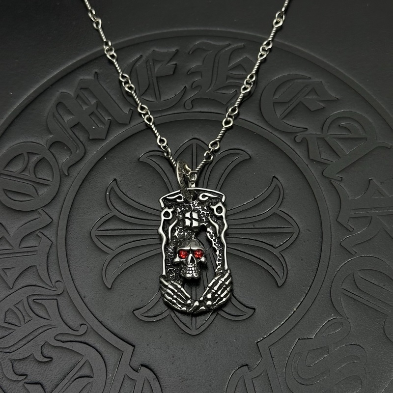 ［2025暗夜極光］克羅心項(xiàng)鍊蛇骨鍊 溫柔要帶棱角 奢華要夠不羈 「珍珠與銀