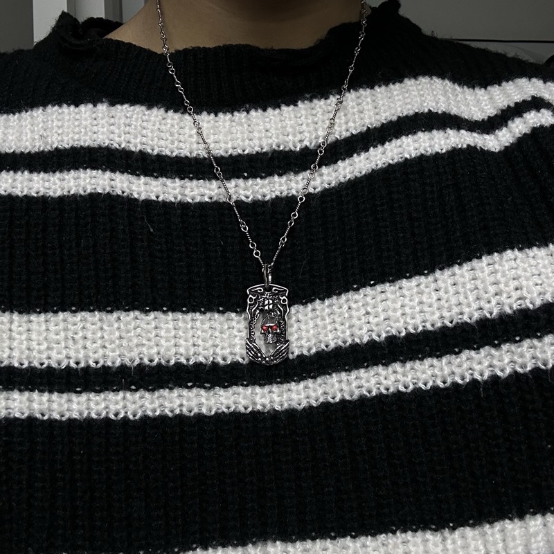 ［2025暗夜極光］克羅心項(xiàng)鍊蛇骨鍊 溫柔要帶棱角 奢華要夠不羈 「珍珠與銀