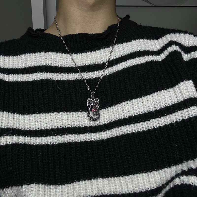 ［2025暗夜極光］克羅心項(xiàng)鍊蛇骨鍊 溫柔要帶棱角 奢華要夠不羈 「珍珠與銀