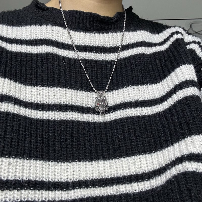 ［2025暗黑狼頭］克羅心珍珠鍊 溫柔要帶棱角 奢華要夠不羈 「珍珠與銀的末