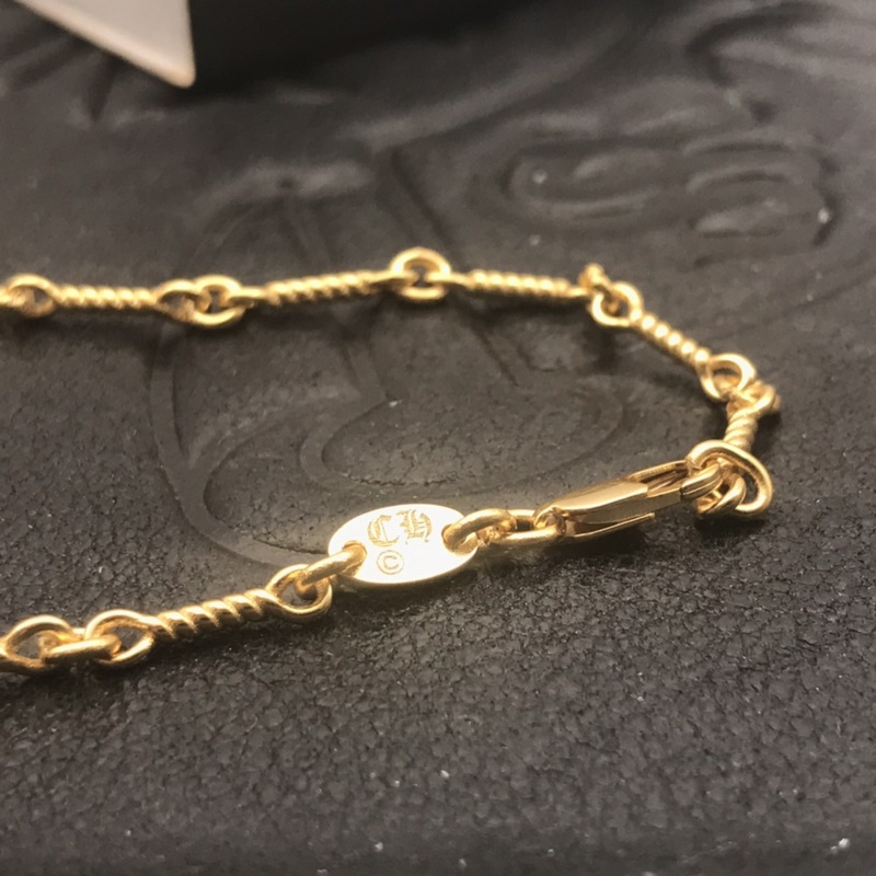 高版本克羅心白鑽雙十字架項鍊，厚鍍22K金，區別市面18K淺金色，22K是很接近