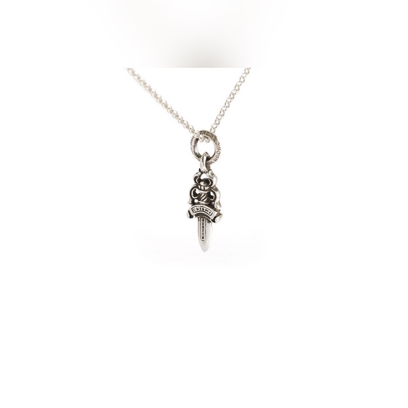 正品開版 Chrome Hearts克羅心項鍊，經(jīng)典小號圓環(huán)寶劍吊墜