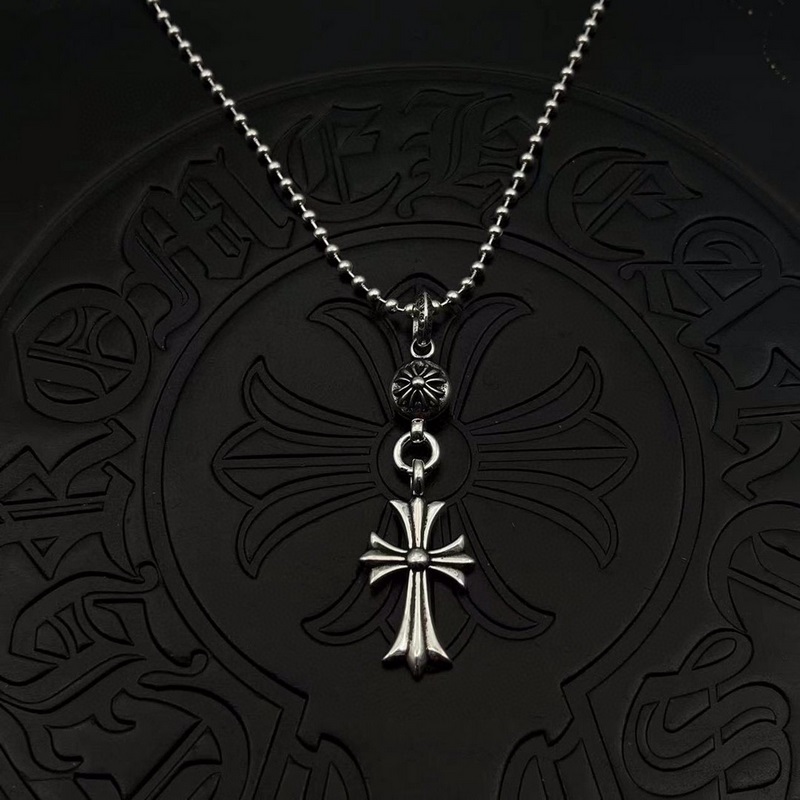 高版本克羅心經典款項鍊，單球十字架吊墜配圓珠鍊，尺寸50-70，可搭配其他項鍊