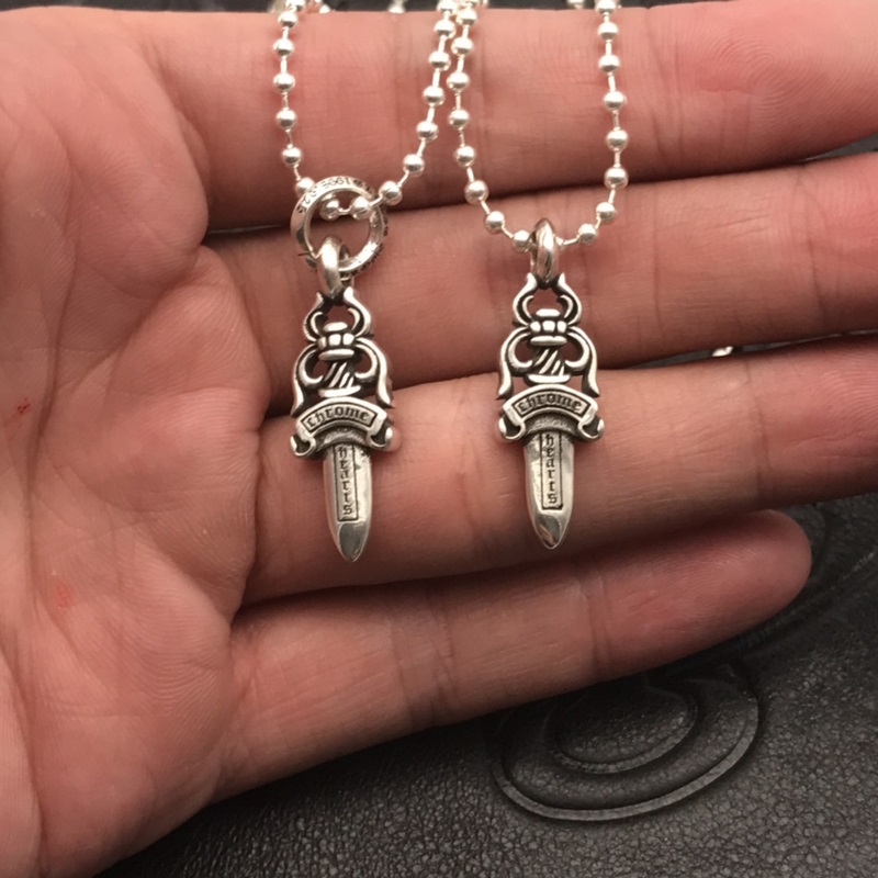 高版本克羅心小號(hào)單環(huán)寶劍吊墜配圓珠鍊，可搭配其他項(xiàng)鍊