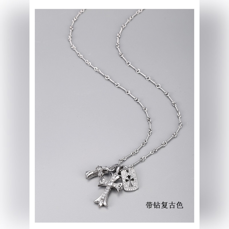 克羅心，精工版本 細節一緻zp雙十字架項鍊 吊牌