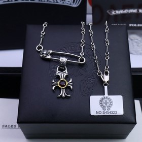 ［新品上架］    克羅心十字架胸針鍊｜純手工鑿刻末日聖痕  十字架纏繞荊棘圖