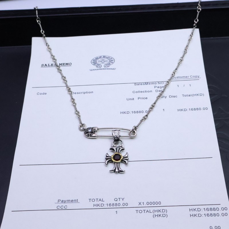 ［新品上架］    克羅心十字架胸針鍊｜純手工鑿刻末日聖痕  十字架纏繞荊棘圖